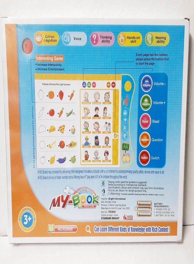 OANGO ® kidzz Intelligence Book | Interactive Children Book -Musical English Educational Phonetic Learning Book for 3 + Year Kids|Boys|Toddlers- Multi Color (My Book) - Image 3
